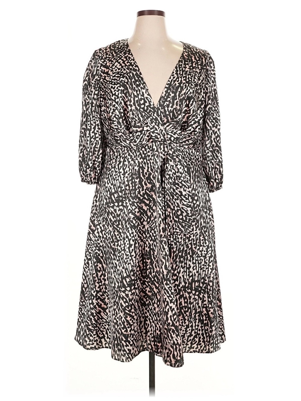 Sachin + Babi abstract print v neck midi dress size 16